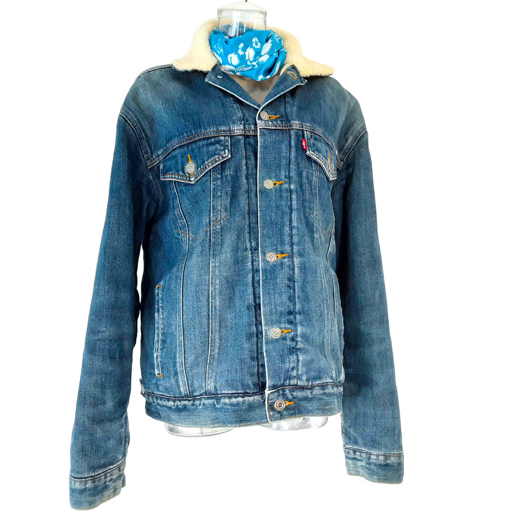 Levis Strauss & Co Sherpa Trucker 70520 Col 4400 Jacket Vintage Size L